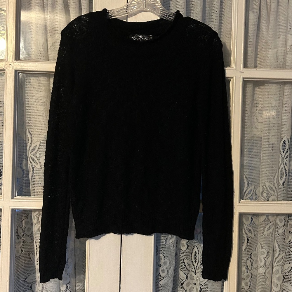 😉Bundle Days😉 Women’s See Through Black Sweater Lightweight Top